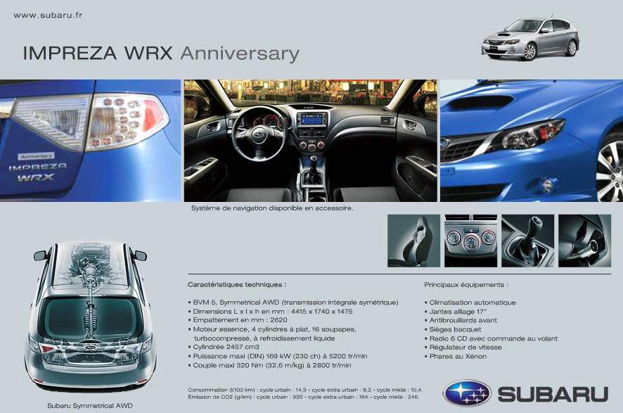 Subaru Impreza III WRX « Anniversary » (2007-2008),  ajouté par MissMP