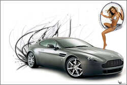 Aston Martin V8 Vantage & Joanna Kupra - Sexy Girl, ajouté; par MissMP